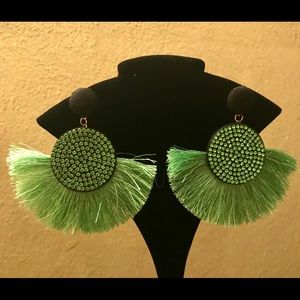 Rhinestone tassel earrings